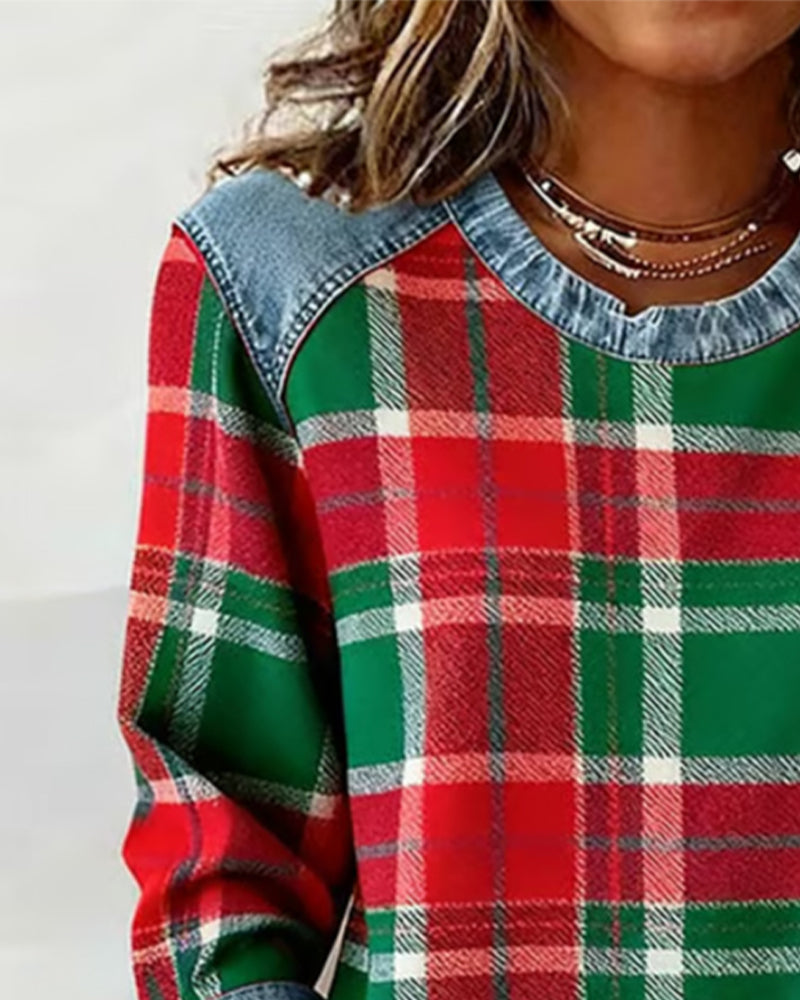 Lorena | Carreaux Décontracté Pull