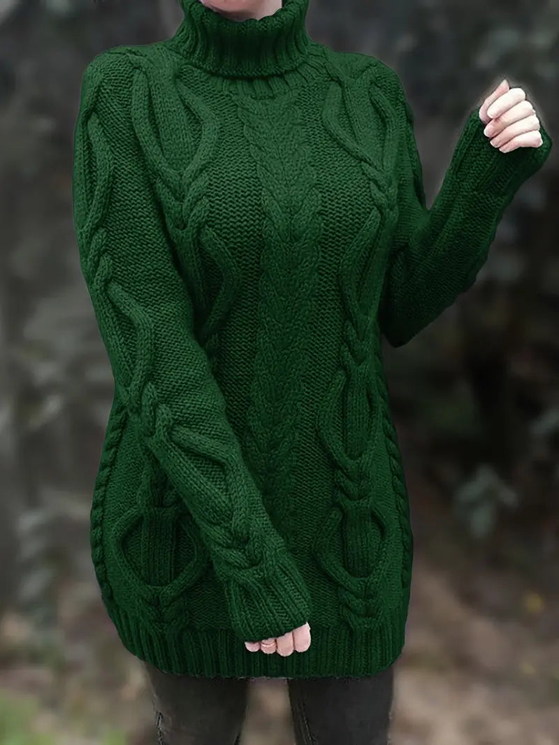 Valéria | Pull Long Torsadé d’Hiver