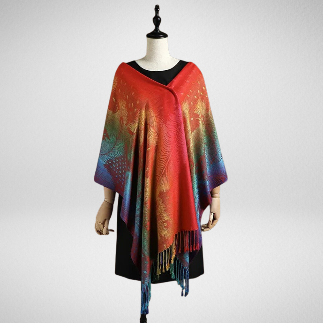 Élodia | Écharpe Poncho Cachemire Doux