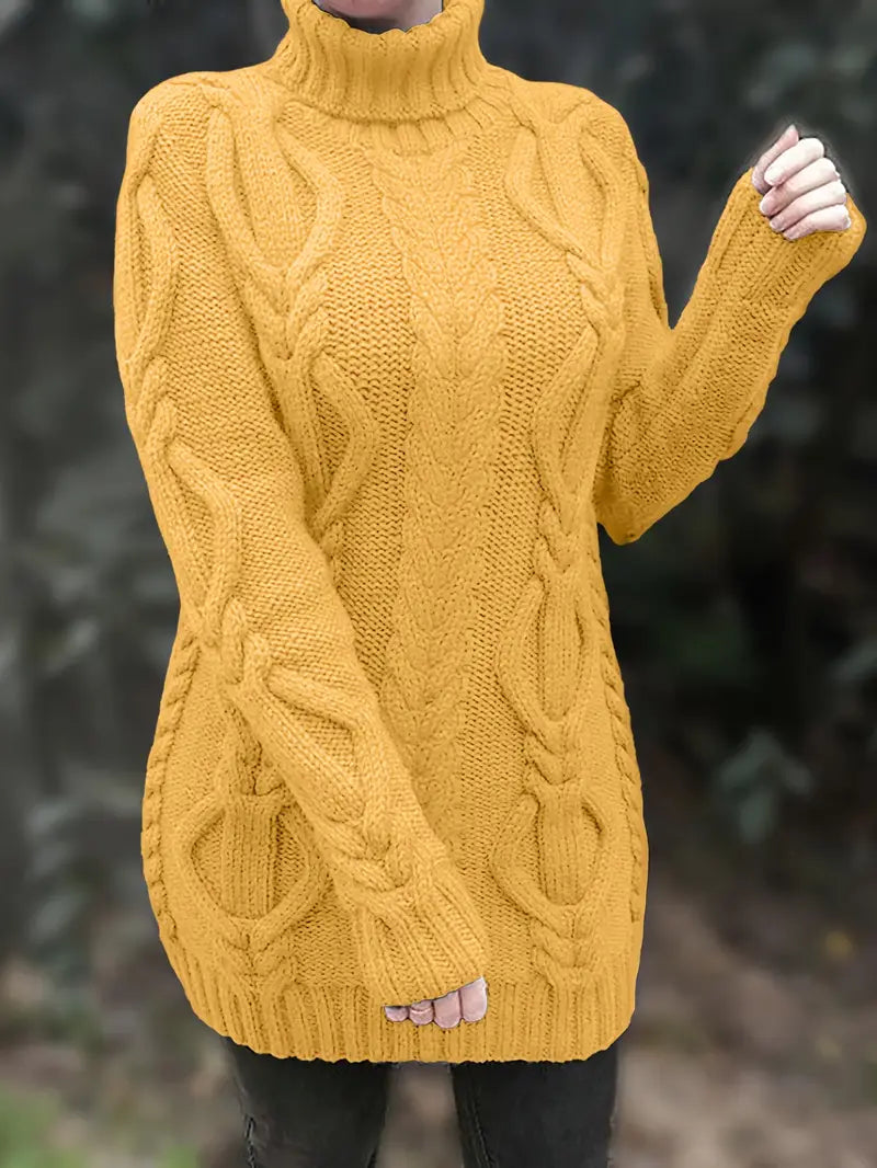 Valéria | Pull Long Torsadé d’Hiver