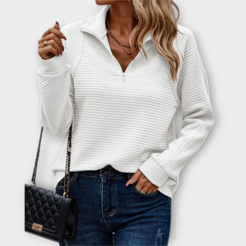 Héloïse | Pull Halfzip Élégant