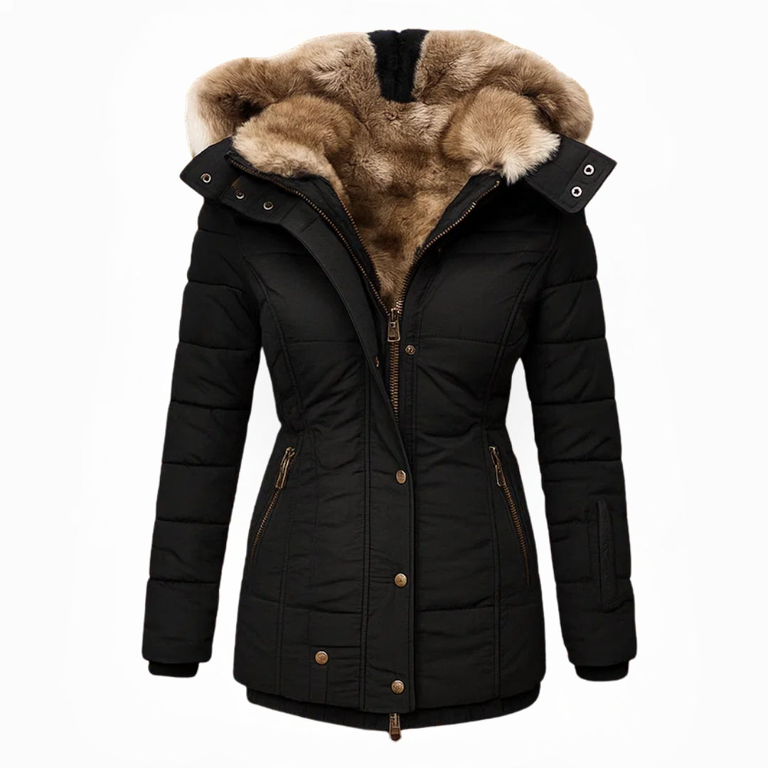 Anna | Manteau d'hiver avec doublure en fausse fourrure