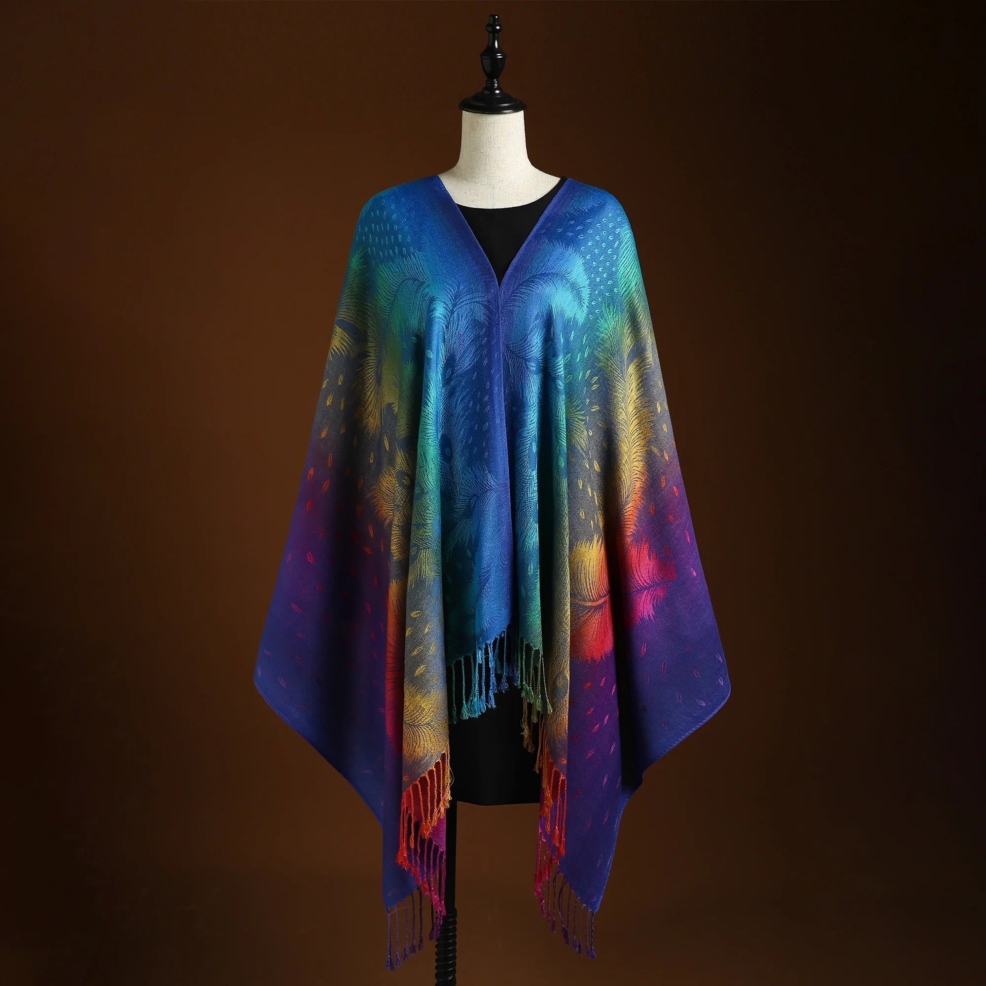 Élodia | Écharpe Poncho Cachemire Doux