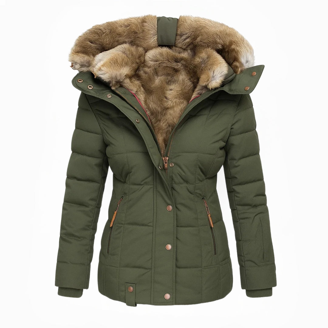 Anna | Manteau d'hiver avec doublure en fausse fourrure
