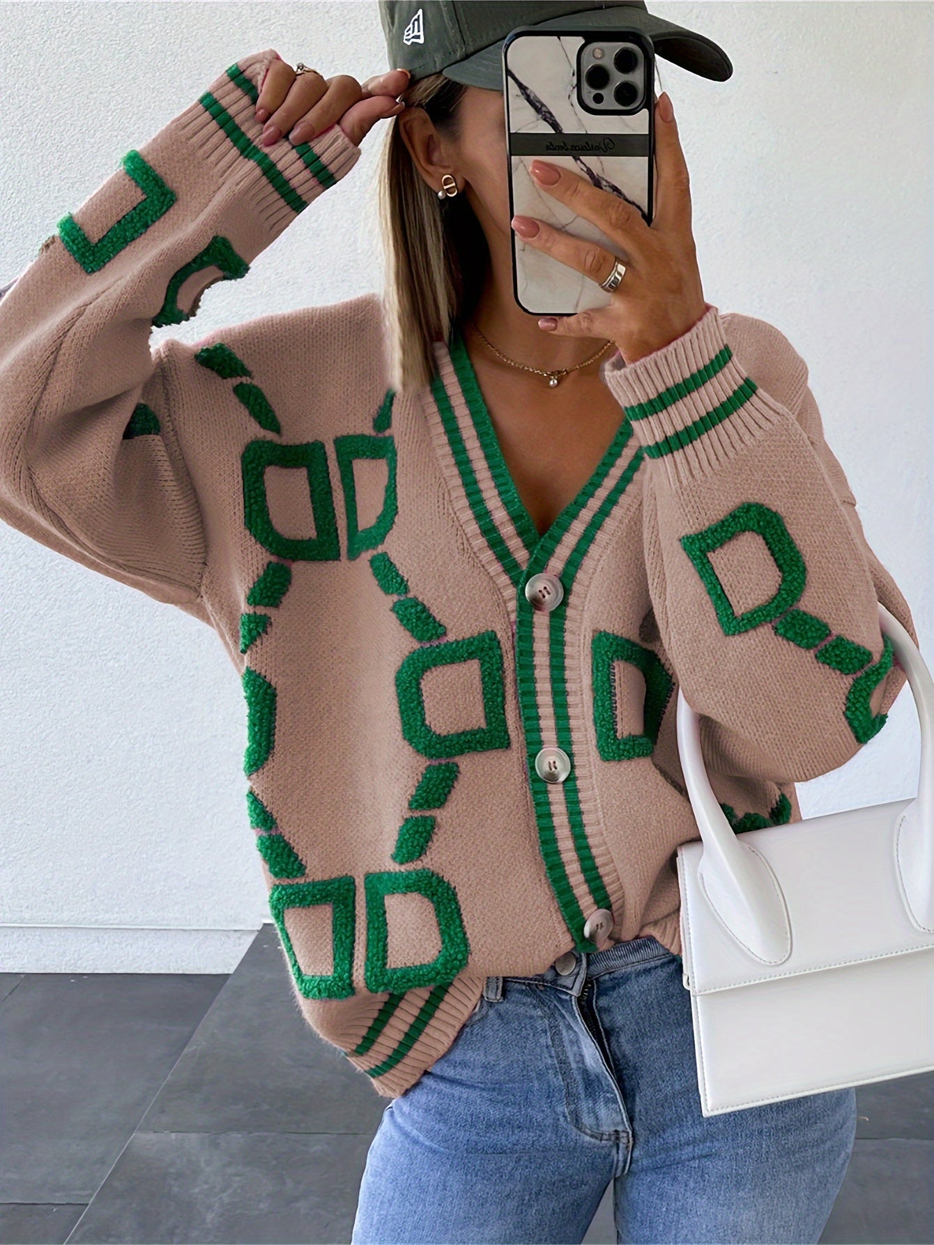 Rousseau Paris | Cardigan géométrique multicolore