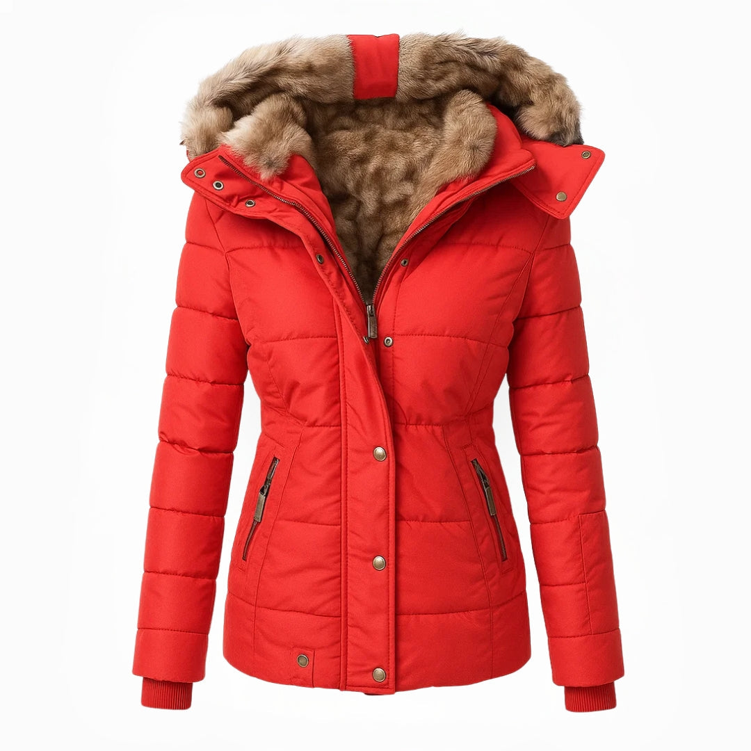Anna | Manteau d'hiver avec doublure en fausse fourrure