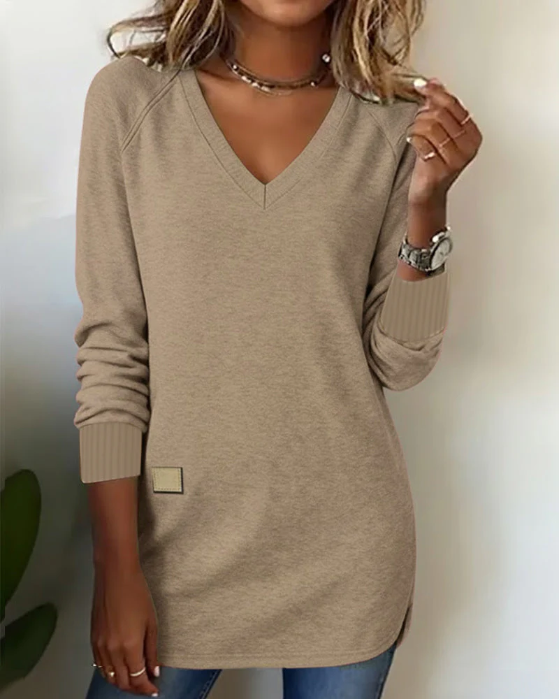 Wilhelmine | Sweatshirt tendance à décolleté en V