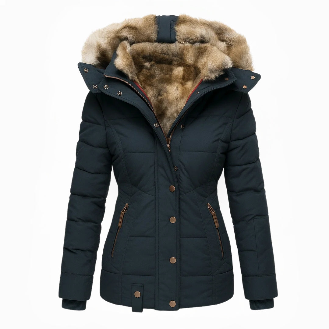 Anna | Manteau d'hiver avec doublure en fausse fourrure