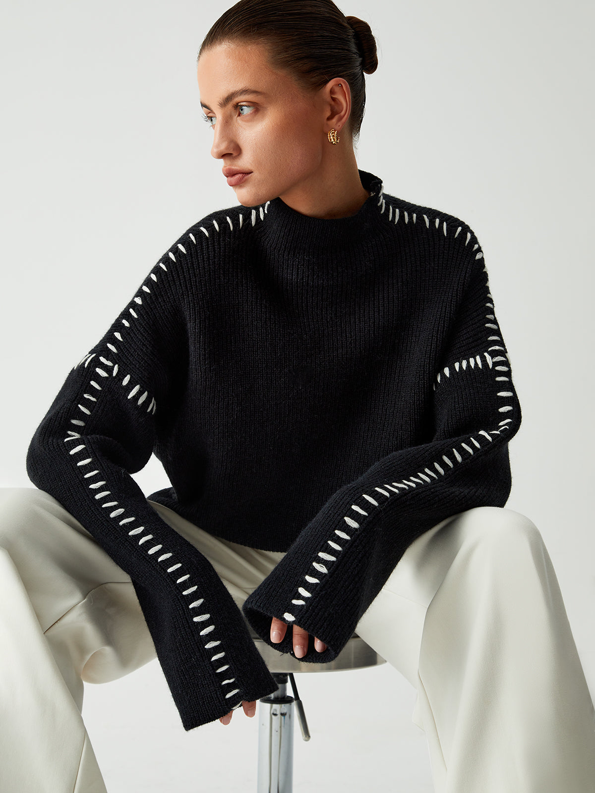 Éliane | Pull Découpes Élégantes