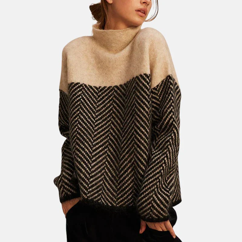 Émérane | Pull Élégant à Motif Chevron
