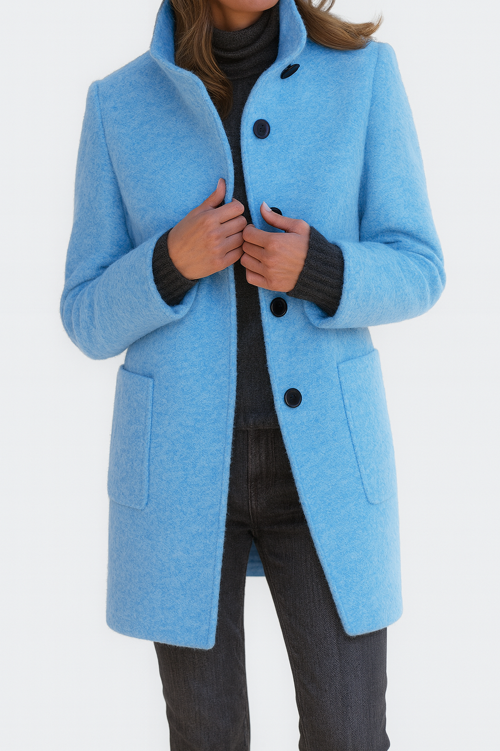 Maïa | Manteau pour femme avec col haut