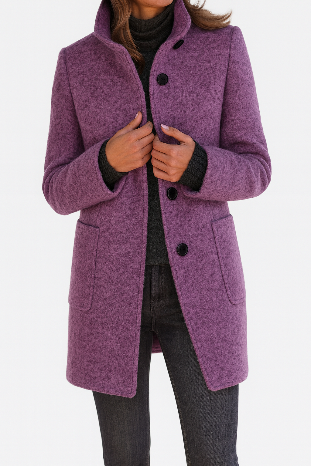 Maïa | Manteau pour femme avec col haut