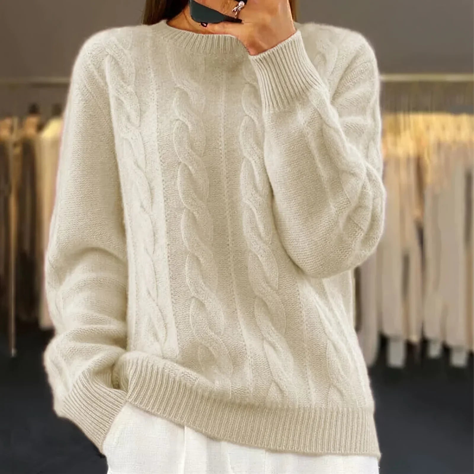 Margot | Pull Torsadé Style Classique