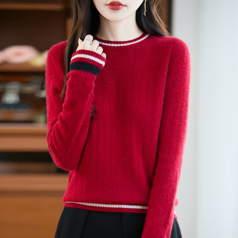 Amalia | Pull Rouge Élégance Classique