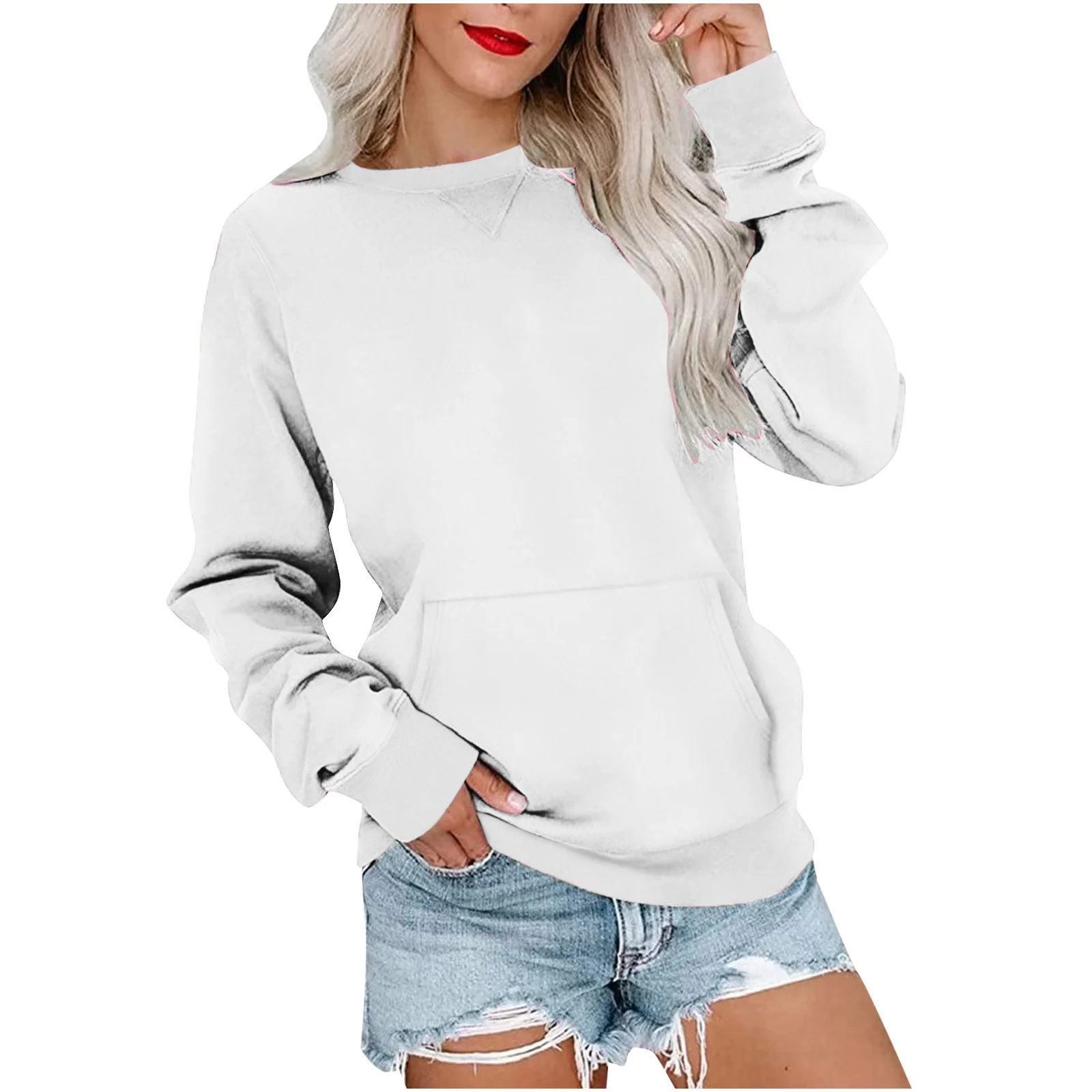 Gaëlle | Sweat léger sans capuche, style épuré