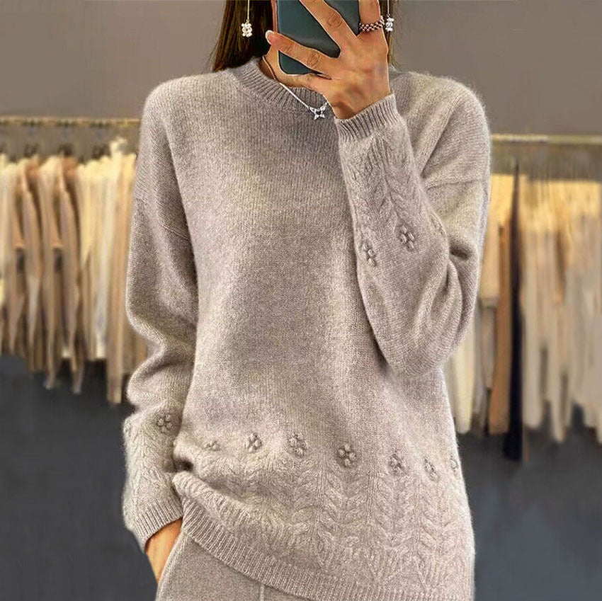 Bernadette | Pull en maille fleurie au charme délicat