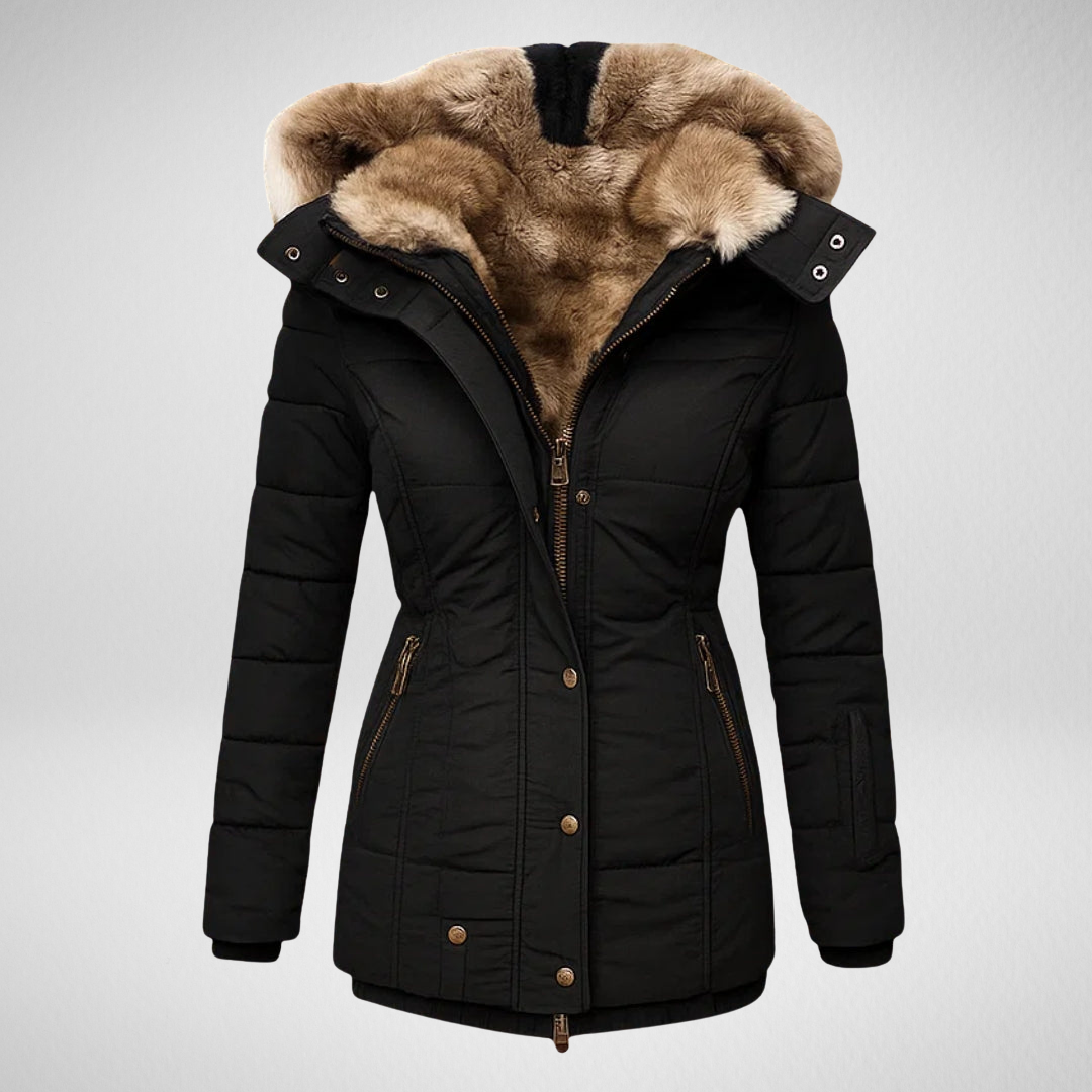Anna | Manteau d'hiver avec doublure en fausse fourrure