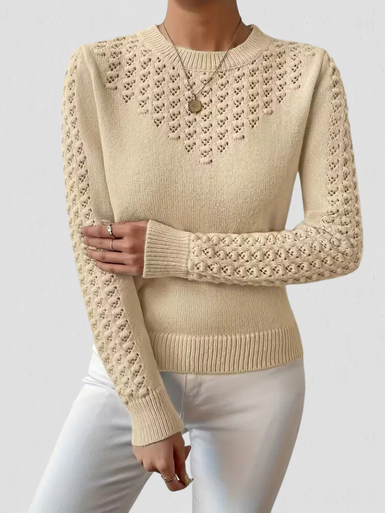 Sixtine | Pull en maille dentelle