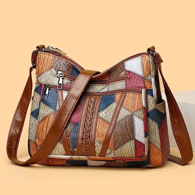 Solara | Sac à main en cuir à motif mosaïque