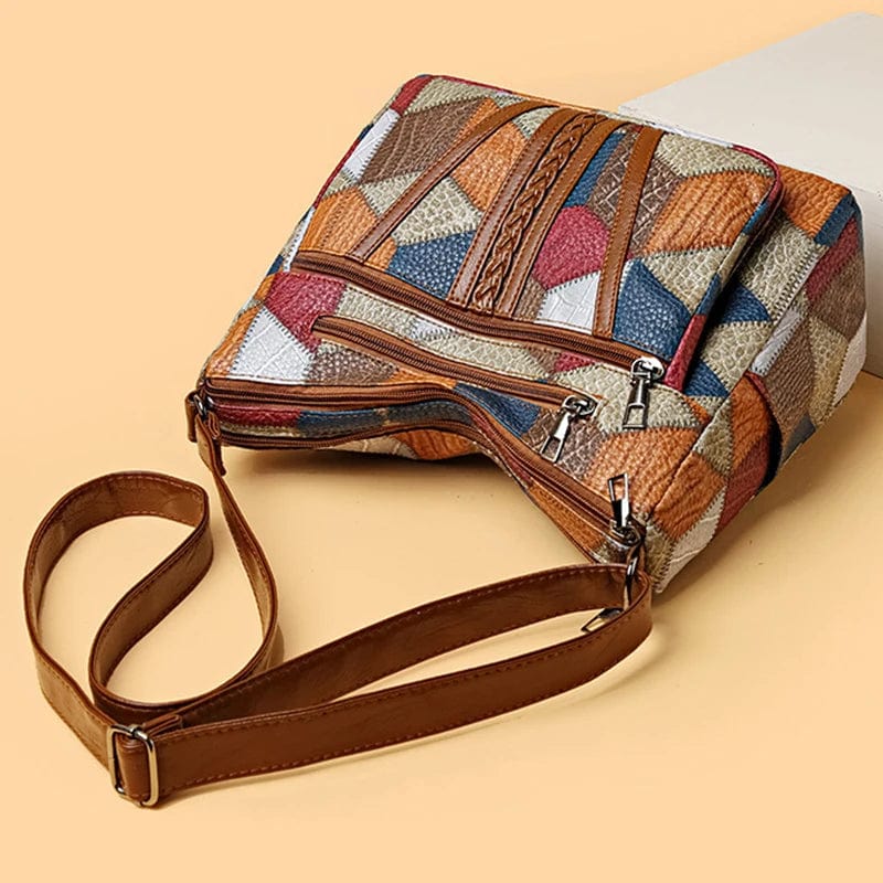Solara | Sac à main en cuir à motif mosaïque