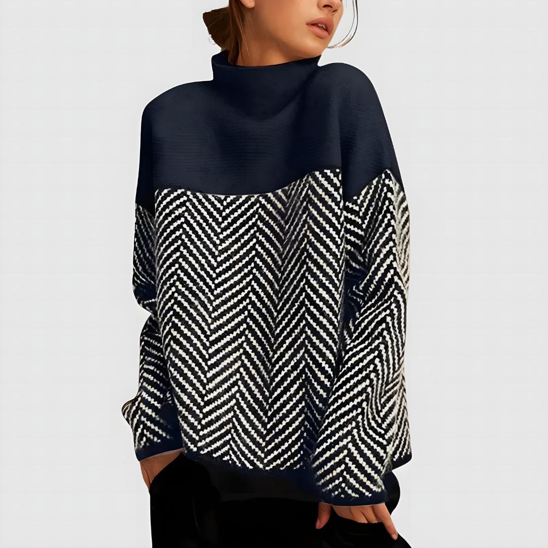 Émérane | Pull Élégant à Motif Chevron