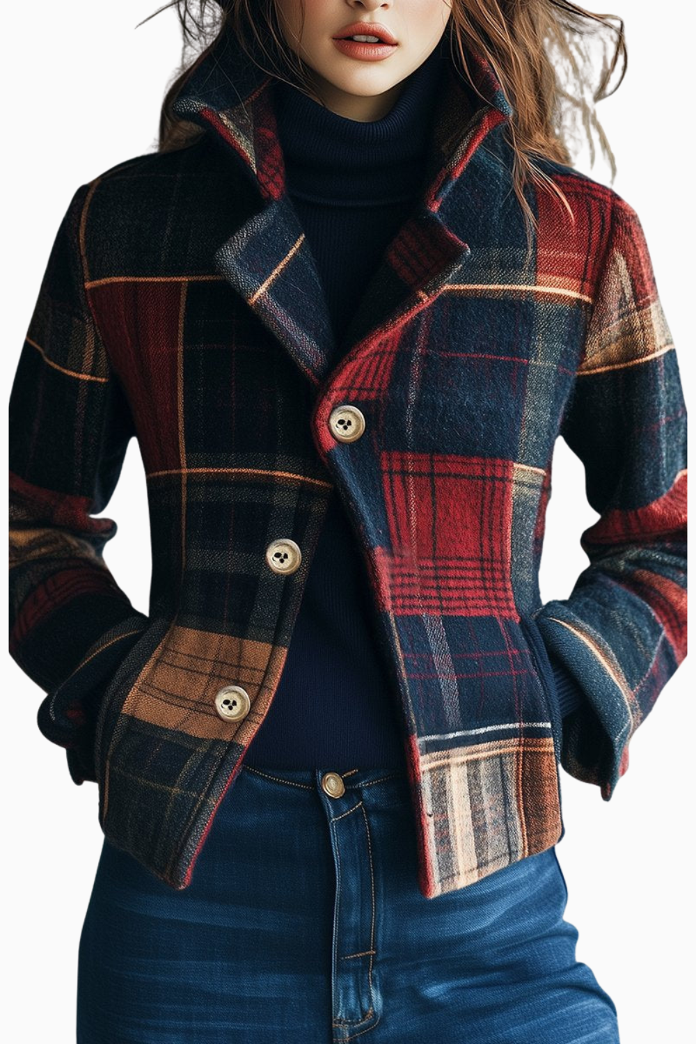Maréliane | Veste Carreaux Élégante