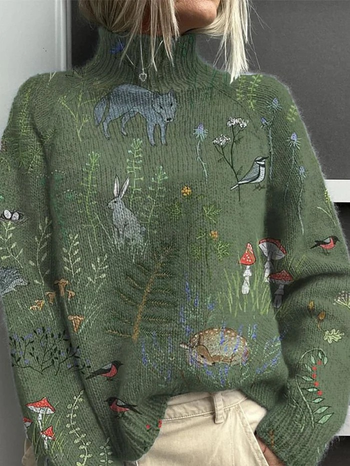 Apolline | Pull Brodé Jardin Sauvage