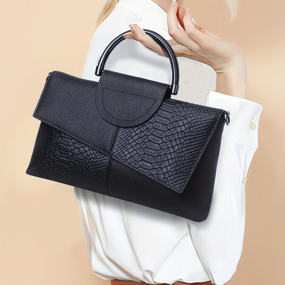 Cassandra | Sac à Main avec Motif Crocodile Opulent