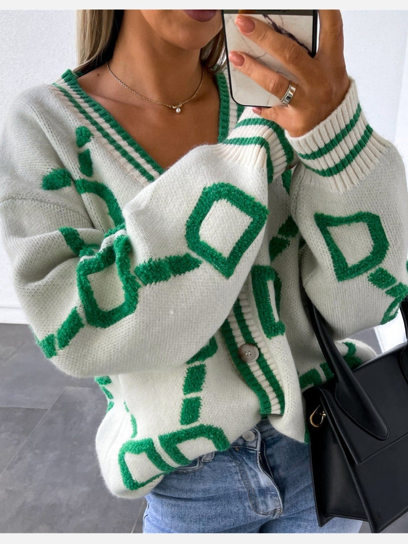 Rousseau Paris | Cardigan géométrique multicolore