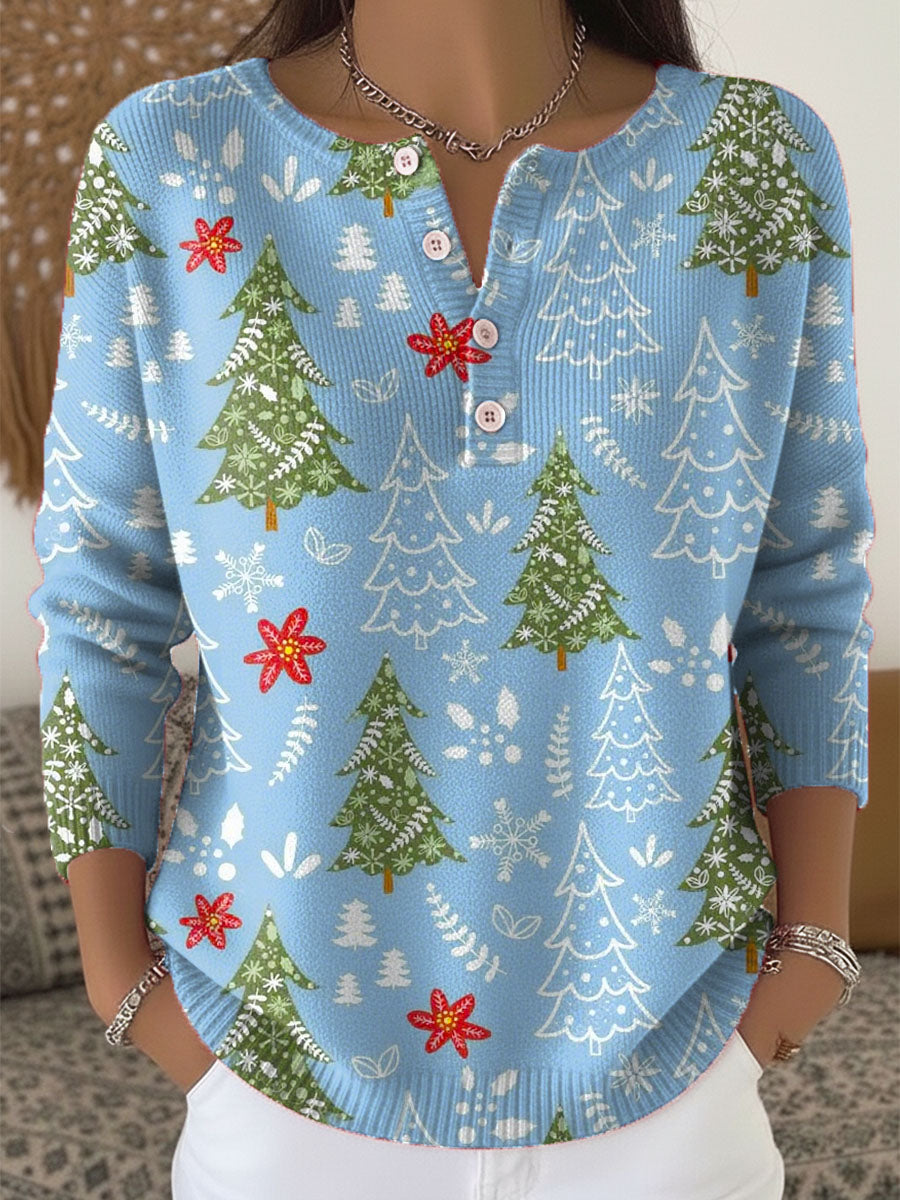 Noëlle | Pull de Noël Douillet à Boutons
