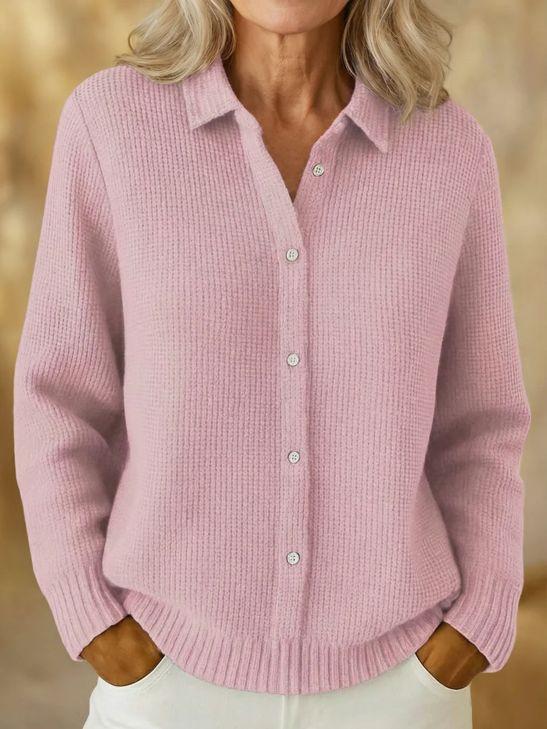 Sidonie | Cardigan Col Chemise Doux