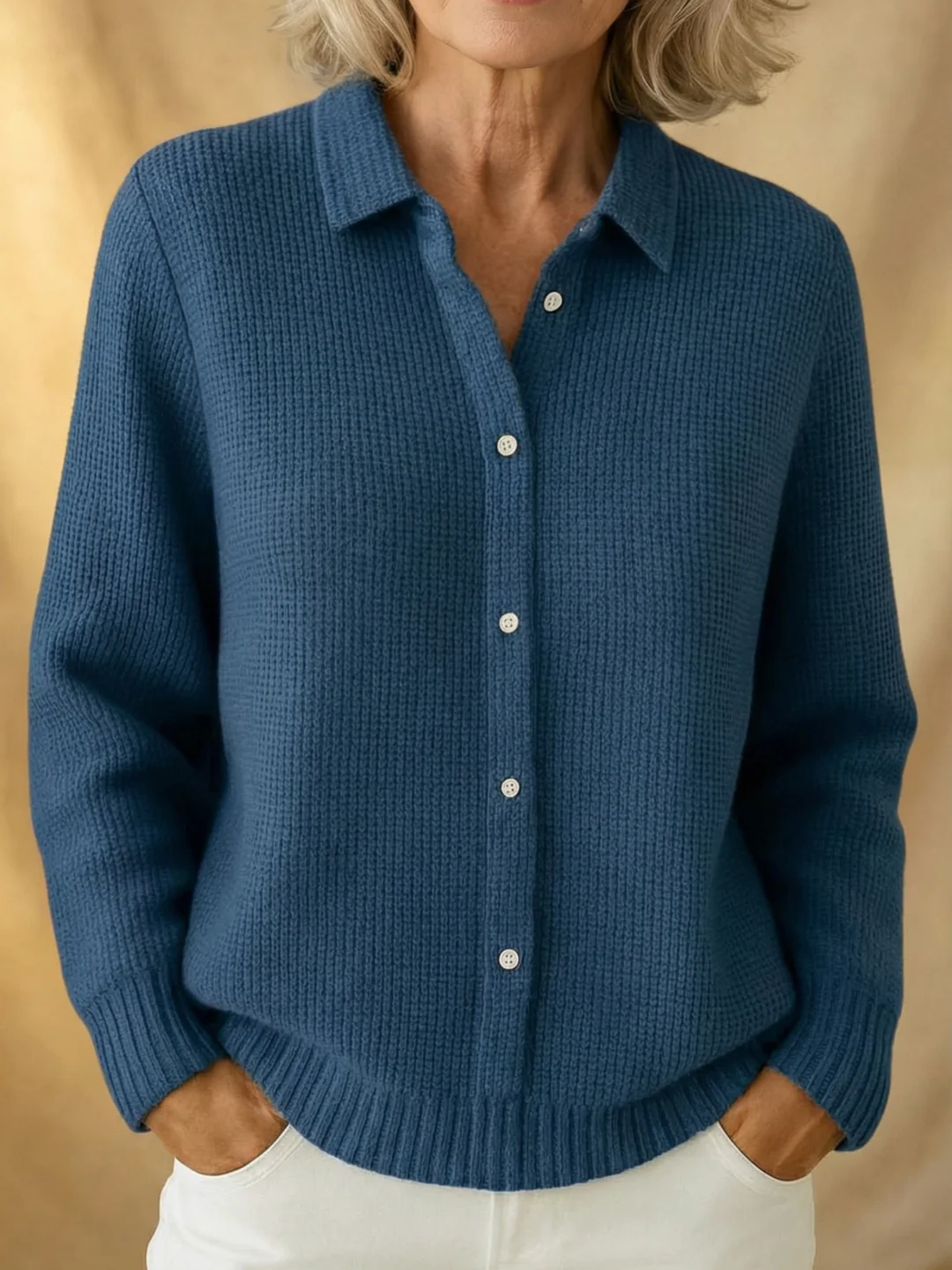 Sidonie | Cardigan Col Chemise Doux