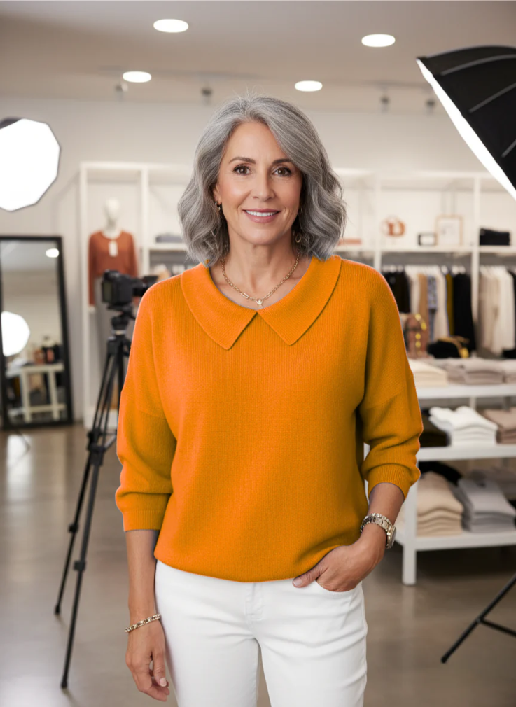 Bérénice | Pull Col Pétale Élégant