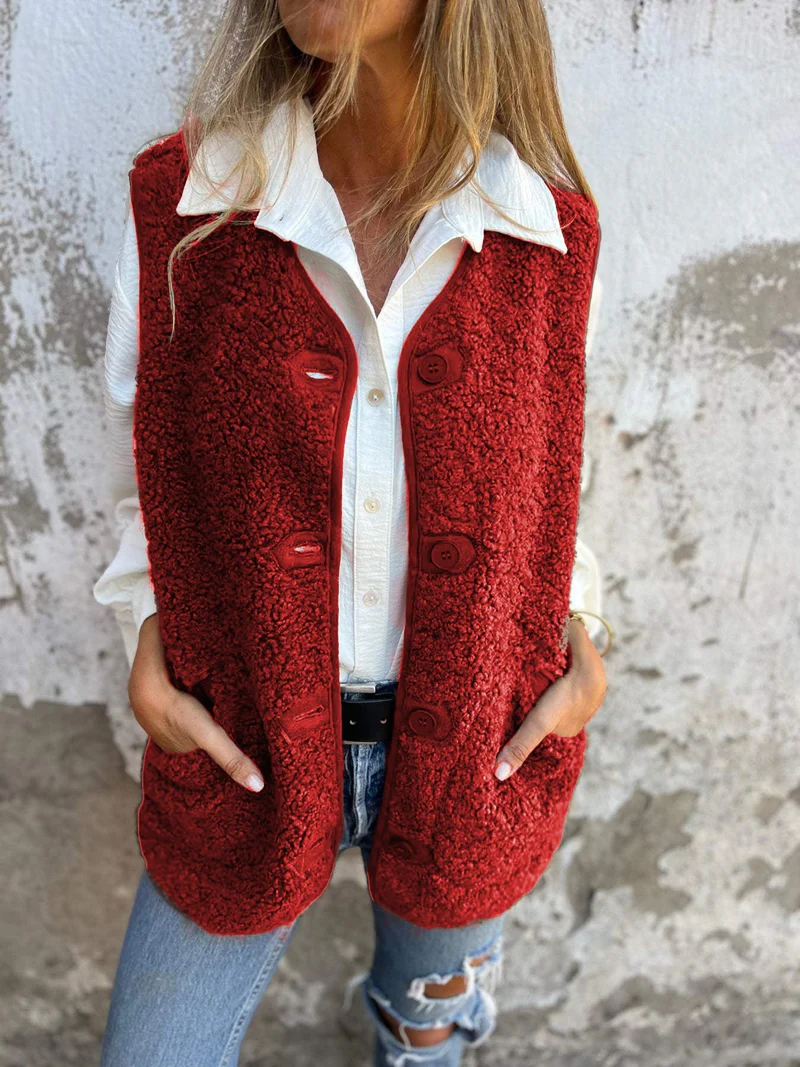 Soraya | Gilet Doux Boutonné
