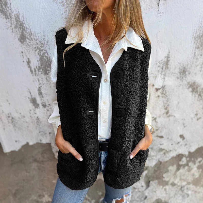 Soraya | Gilet Doux Boutonné