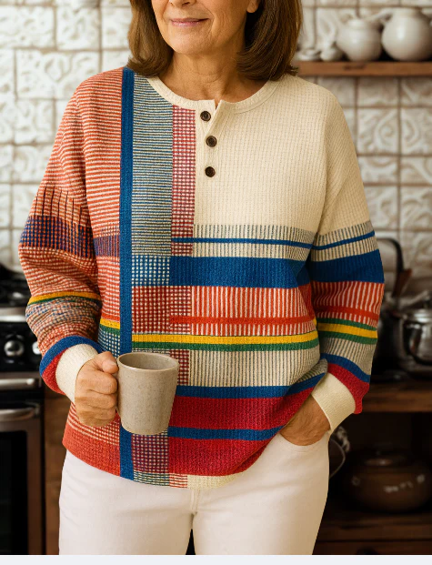 Amélavine | Pull Confort Rayures Bohème