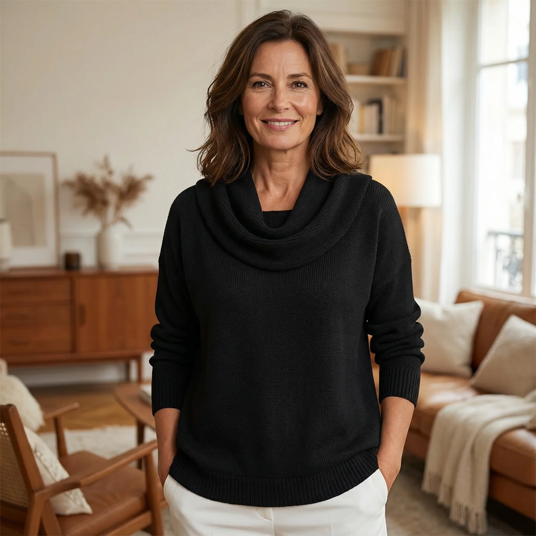Tess | Pull Doux Col Drapé