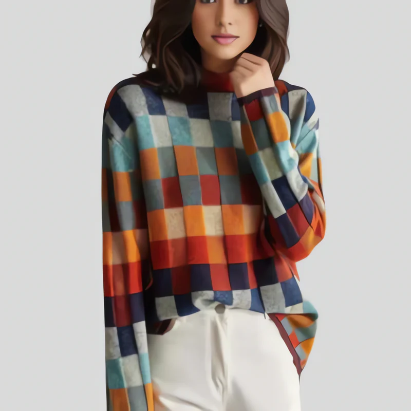 Gaëlle | Pull Motifs Géométriques Colorés