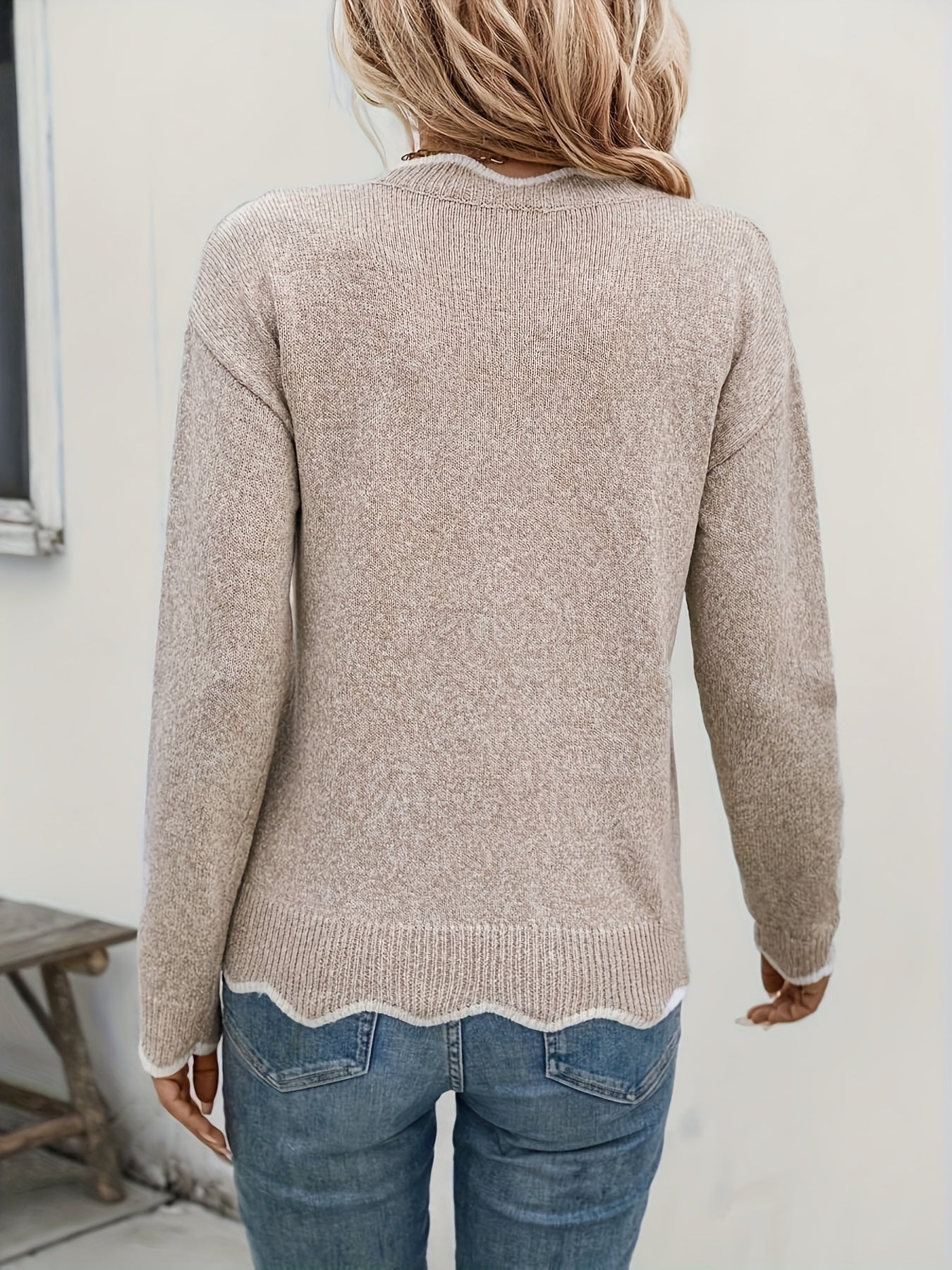 Marianne | Pull Tricot Col V Raffiné