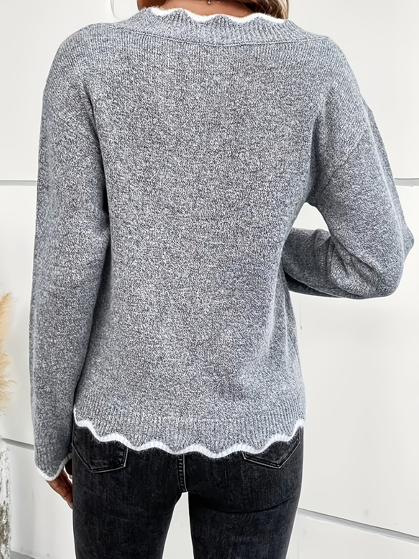 Marianne | Pull Tricot Col V Raffiné
