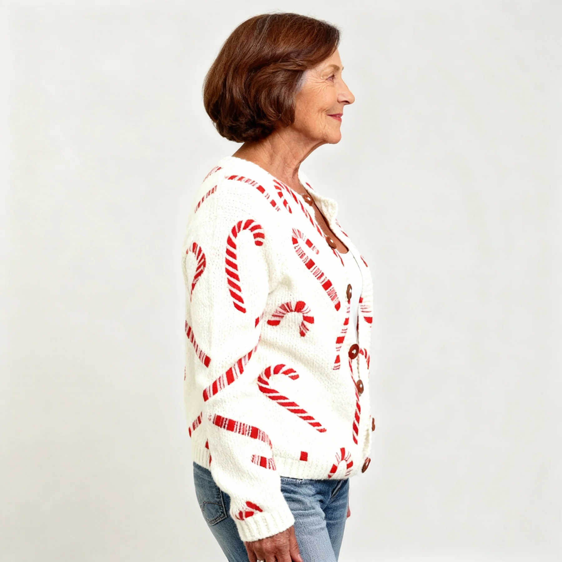 Capucine | Cardigan Festif en Bonbon