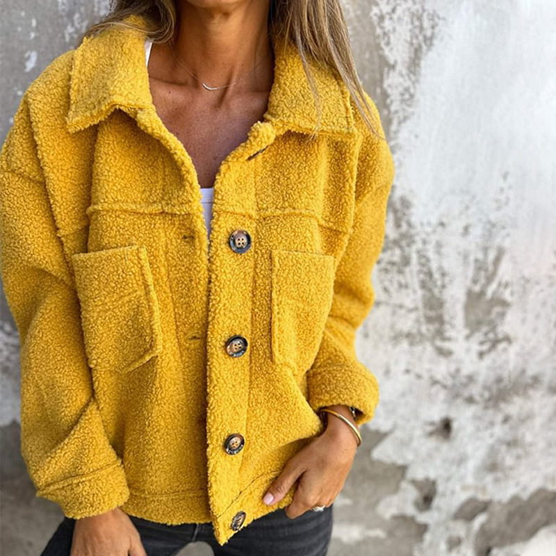 Aurore | Veste en sherpa à boutons