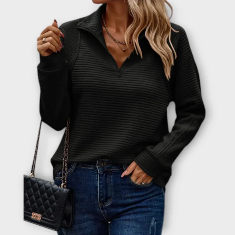Héloïse | Pull Halfzip Élégant