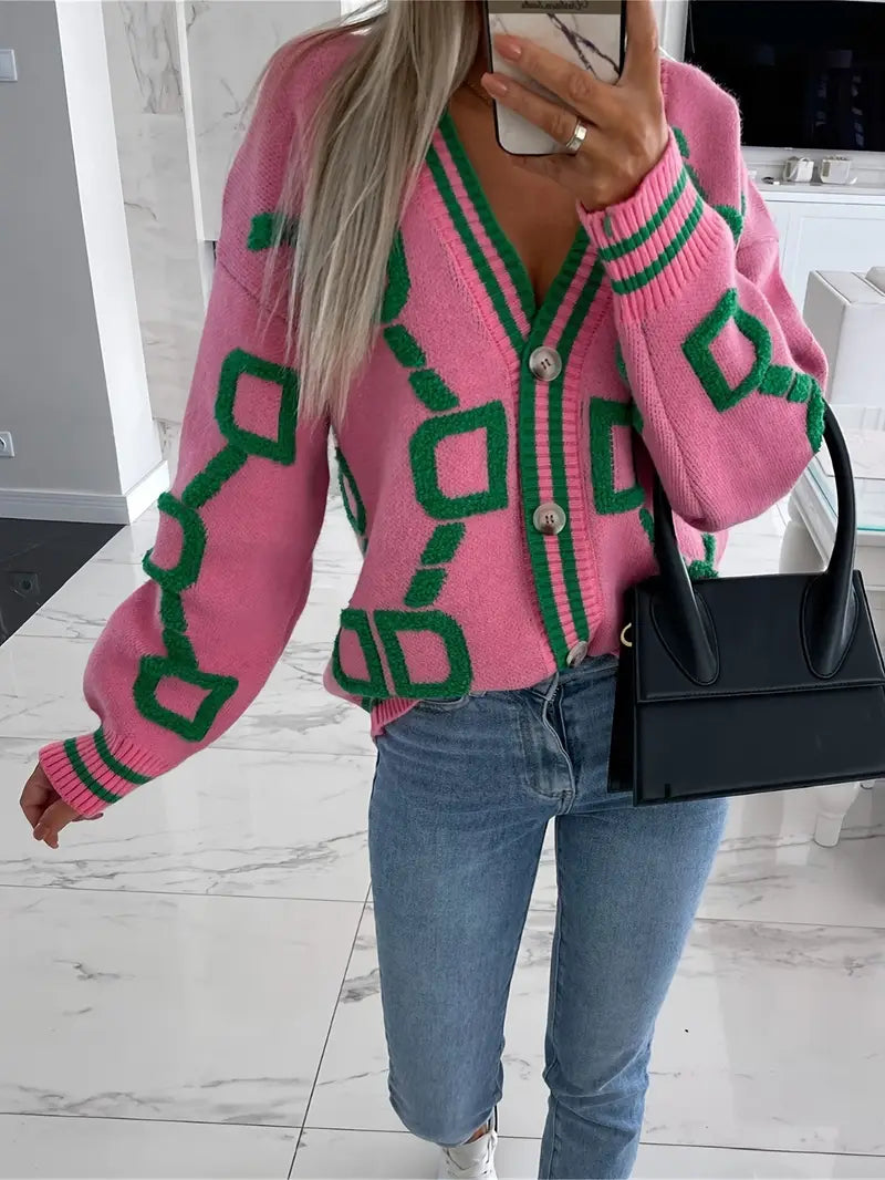 Rousseau Paris | Cardigan géométrique multicolore