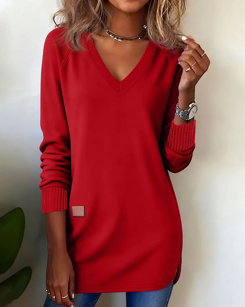 Wilhelmine | Sweatshirt tendance à décolleté en V