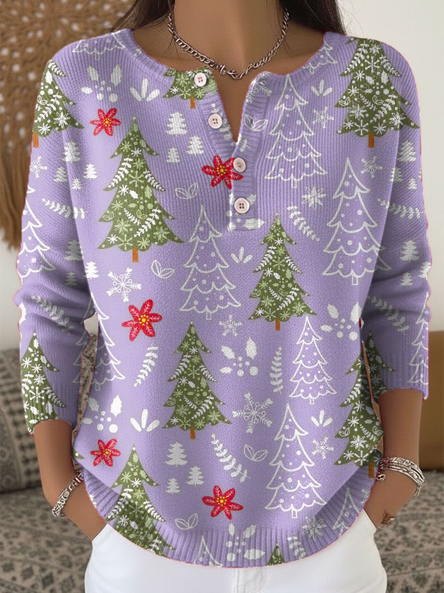 Noëlle | Pull de Noël Douillet à Boutons