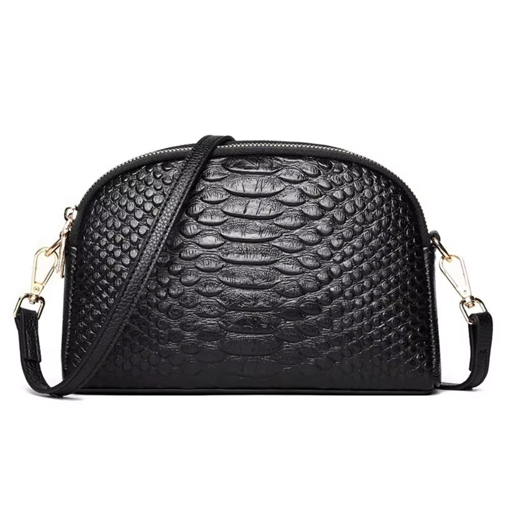 Cora | Belle mini sac à bandoulière en simili cuir avec motif crocodile