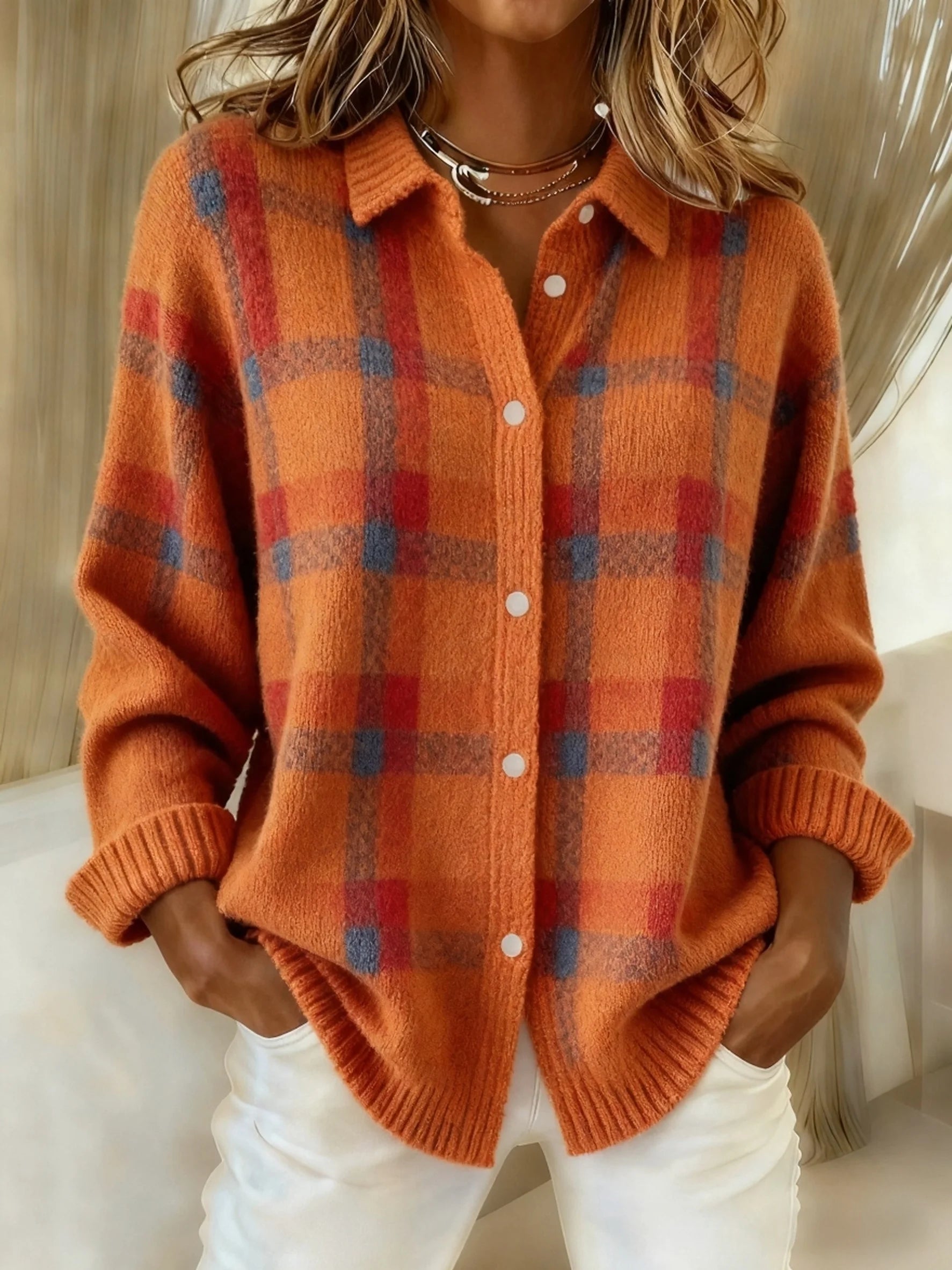 Auréline | Pull Carreaux Chaleureux