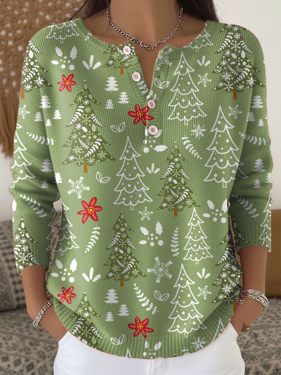 Noëlle | Pull de Noël Douillet à Boutons