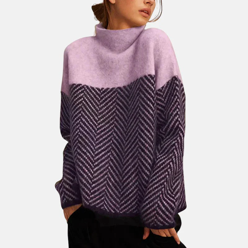Émérane | Pull Élégant à Motif Chevron